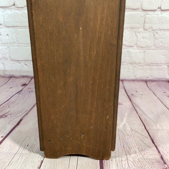 Vintage Hand Crafted Hand Painted Blue Floral Wood Wall or Tabletop Organizer - Picture 10 of 15